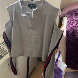 Cold Shoulder Crop Top